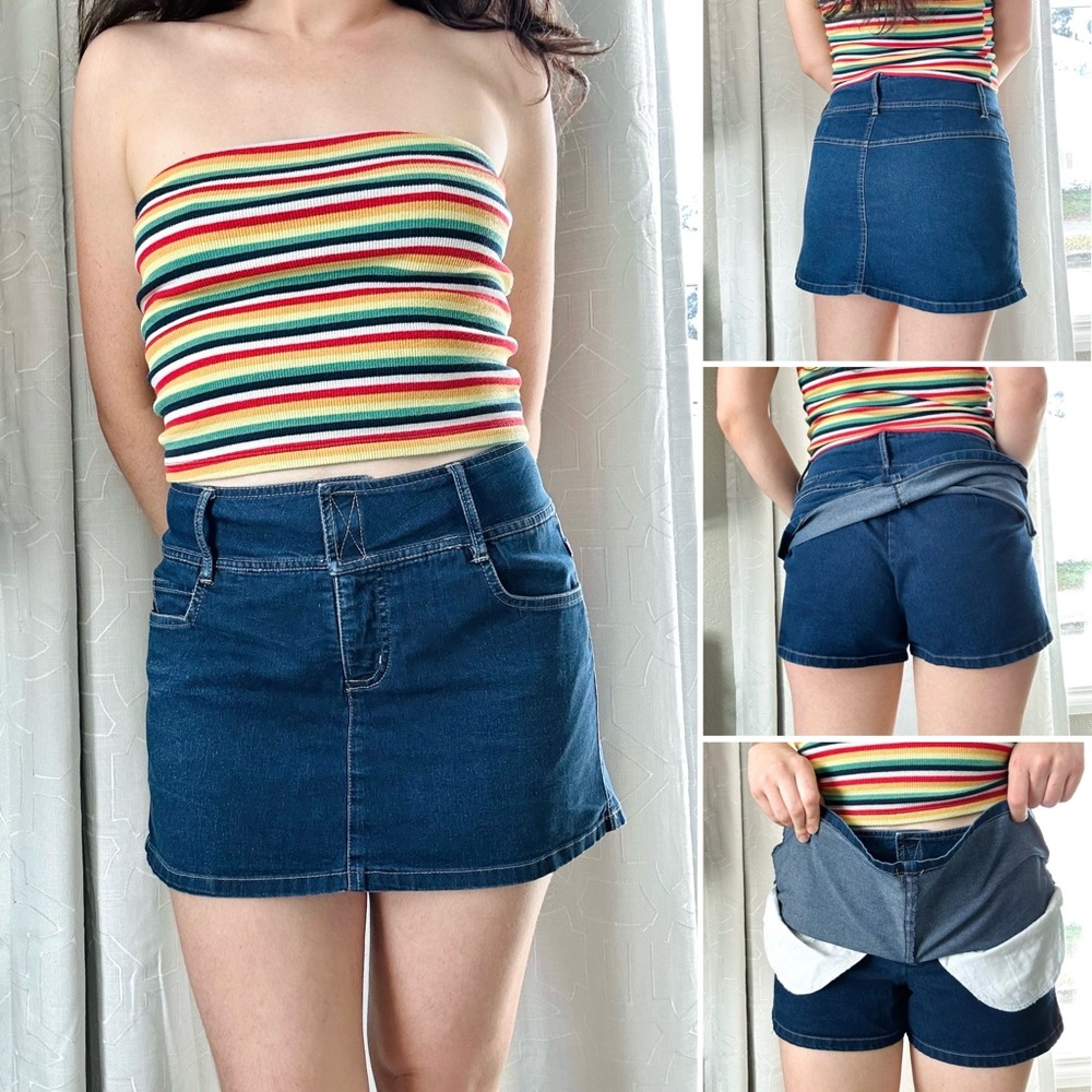vtg 2000s denim skort
